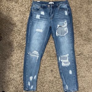 Denim boyfriend style jeans
